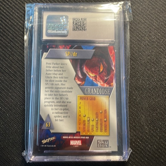 Spider-Man sp//dr Spider-Man Metal 2022 Upper Deck Grandiose card insert - Picture 2 of 2